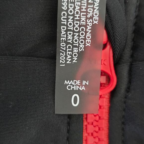 Torrid One Piece Rash Guard Swimsuit Black Multicolor Stripe Women Size 0 Zip - Picture 11 of 12